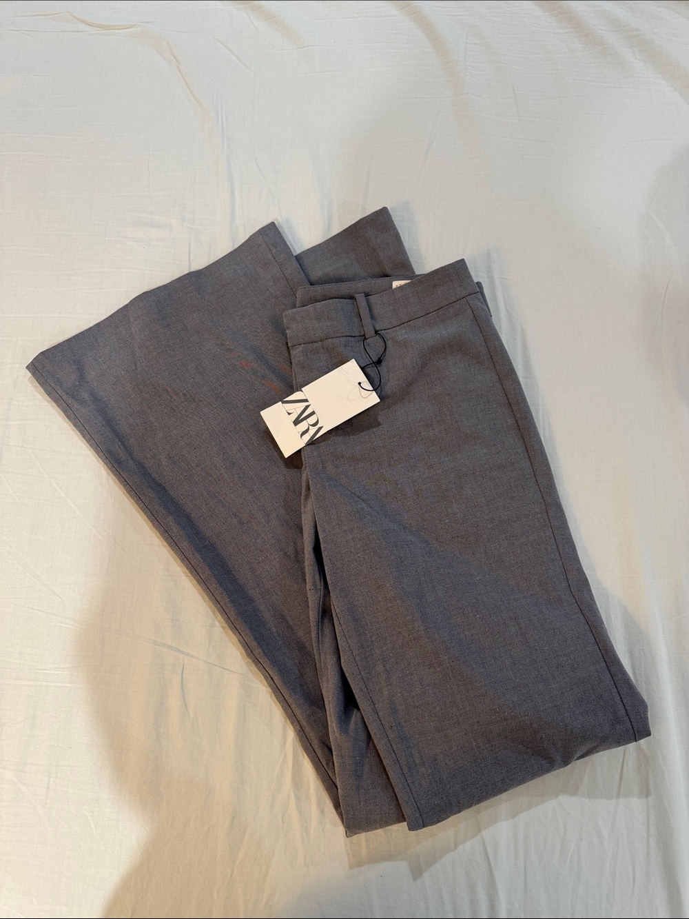 NWT Zara Women’s Charcoal Lightweight Straight-Leg Trousers